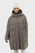 Жіночий зимовий пуховик з норковим хутром, чорний/бежевий, casual Basic (бежевий, 54), 37652, 27903 - изображение 2