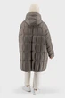 Жіночий зимовий пуховик з норковим хутром, чорний/бежевий, casual Basic (бежевий, 54), 37652, 27903 - изображение 4