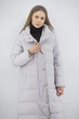 Жіночий пуховик casual знімний капюшон оливковий, сірий Basic (сірий, M), 25342, 25255 - изображение 2