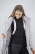 Жіночий пуховик casual знімний капюшон оливковий, сірий Basic (сірий, M), 25342, 25255 - изображение 3
