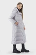 Жіночий пуховик casual знімний капюшон оливковий, сірий Basic (сірий, M), 25342, 25255 - изображение 4