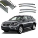 Дефлектори окон вітровики Benke для Lexus RX 350 - RX 270 2010-2015- Хром Молдинг З Нержавіючої Сталі 3D - зображення 1
