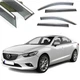 Дефлектори вікон вітровики Benke для Mazda 6 GJ 2012- Хром Молдинг З Нержавіючої Сталі 3D (BMDM61423-W/S) - изображение 1