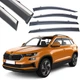 Дефлектори вікон вітровики Benke для Skoda Karoq 2018- Хром Молдинг Нержавіюча сталь 3D (BSKKR1723-W/S) - изображение 1