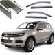 Дефлектори окон вітровики для Volkswagen Touareg II 2010-2018 Хром Молдинг З Нержавіючої Сталі 3D (BVWTR1123-W/S) - зображення 1