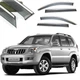 Дефлектори вікон вітровики Benke для Toyota Prado FJ120 / GX470 2003- (Хром Молдинг Нержавіючої 3D) - изображение 1