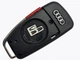 Корпус выкидного ключа Audi 3+1 кнопки HU-66 банан с логотипом - изображение 2