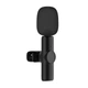 Петличный микрофон K11 Wireless Lavalier с адаптером Lightning черный - изображение 2