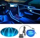 Гнучка неонова підсвітка салону авто 5 метрів блакитна холодна з USB - зображення 4