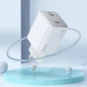 Адаптер мережевий Hoco Elogiado dual-port charger N42 (Type-C to Lightning Set) |2Type-C, 45W/3A, PD/QC| Колір White - зображення 2