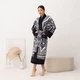 Кімоно жіноче з плюшевого велюру Kimono Noire 18132 XL - зображення 2