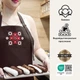 Фартук для кухни IDEIA с вышивкой и карманом, з защитой от пятен, хлопок, для женщин и мужчин шоколад - изображение 3
