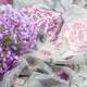 Ткань сетка Глория, 130 см, 155 гр/м2, ткань для вечернего платья, кружевная ткань, декоративная ткань серая - изображение 4