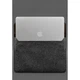 Чехол-конверт с клапаном кожа+фетр для MacBook 16" Темно-коричневый Crazy Horse - изображение 4