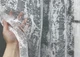 Короткая тюль, высотой 1,2м., жаккард "Мрамор". Цвет белый. Код 1600т - изображение 3