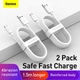 Кабель Baseus Micro USB Simple wisdom Data Cable Kit |1.5m, 2.1A| (2PCS-Set) (TZCAMZJ-02) white - зображення 7