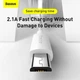 Кабель Baseus Micro USB Simple wisdom Data Cable Kit |1.5m, 2.1A| (2PCS-Set) (TZCAMZJ-02) white - зображення 2
