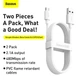 Кабель Baseus Micro USB Simple wisdom Data Cable Kit |1.5m, 2.1A| (2PCS-Set) (TZCAMZJ-02) white - зображення 5