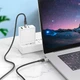 Кабель HOCO Spirit Type-C to Type-C transparent charging data cable U129 |60W/3A, 1.2M| black - изображение 4