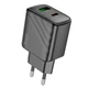 Мережевий зарядний пристрій HOCO CS23A Sunlight dual-port charger 30W Black - изображение 3