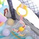 Игровой детский манеж с игрушками, коврик для ползанья, развивающий коврик для малышей, серый - изображение 4