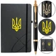 Набор Parker IM UKRAINE Black GT BP Трезубец (шариковая ручка + блокнот Parker) - изображение 1