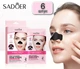 Назальна маска від чорних цяток SADOER Bamboo Charcoal Deep Cleansing Nose Strips Woman з бамбуковим вугіллям, 6 штук - зображення 1