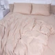 Простынь MirSon Mikrosatin Premium №15-1214 Warm Sand однотонная 150х220 см (2200007231072) - изображение 5