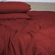 Простынь MirSon Mikrosatin Premium №19-1655 Garnet однотонная 200x220 см (2200007236909) - изображение 2