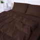 Простынь MirSon Mikrosatin Premium №19-1230 Friar Brown однотонная 150х220 см (2200007236282) - изображение 3