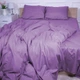 Простынь MirSon Mikrosatin Premium №16-3310 Lavander Herb однотонная 200x220 см (2200007232703) - изображение 4