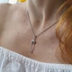 Серебряная подвеска подвес Булавка в Белых камнях серебро 925 покрыто родием 81244р 1.30г - изображение 3