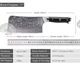 Японський ніж Santoku з дамаської сталі у подарунковій упаковці TURWHO BONE CHOPPER 7" універсальний (SKD11 Steel) - зображення 9