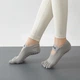 Носки для йоги и пилатеса Yoga socks с закрытыми пальцами, нескользящие, р/р 36-40, серые (YS-01-GR) - изображение 2