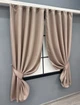 Комплект коротких штор VR-Textil Лен-блэкаут Лен Мешковина № 1069ш Пудровый 130х170см 2 шт (35-0312) - изображение 2