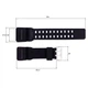 Ремінець для годинника Skmei accessories Ремінець для Skmei 1356/1358/1680BK Black, Каучук, Чорний - зображення 3