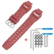 Ремінець для Casio G-Shock GW-A1000/GW-4000/GA-1000 Red Silver - изображение 1