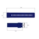 Ремінець для годинника Skmei 1416/1418/1267/1285/1293/1426/1866/1894BUBK Blue-Black - изображение 3