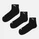 Набор женских носков коротких хлопковых Puma Cushioned Quarter Unisex 93858101 35-38 3 пары Черный (8720245636445) - изображение 1