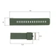 Ремінець для годинника Skmei 1416/1418/1267/1285/1293/1426/1866/1894AG Army Green - изображение 3