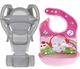 Хипсит, Эрго-рюкзак, кенгуру, переноска Baby Carrier 6в1 Серый слюнявчик-трансформер (n-9889) - изображение 1