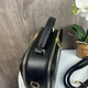 Женская каркасная мини сумочка на плечо из экокожи с металлической фурнитурой черная - изображение 6