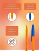 Набор шариковых ручек 50 шт Buromax Orange Синий 0.7 мм Оранжевый корпус (BM.8119-01) - изображение 4