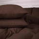 Комплект постельного белья MirSon Евро 200х220 см 003 Brown Фланель (2200009648748) - изображение 6