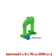 Основа для выравнивания плитки Intertool 1 x 9 x 70 мм (100 шт.) (KT-4951) - изображение 1