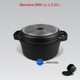Кастрюля антипригарная Maestro 200 мм x 2.55 л с крышкой-сковородкой (MR-4120) - изображение 1