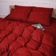 Простынь на резинке MirSon Фланель 009 Red 150x200 см (2200009651939) - изображение 12