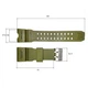 Ремінець для годинника Skmei 1155/1155B Army Green - зображення 3