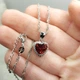 Кулон с цирконами "Рубиновое сердце" ювелирный сплав Xuping Jewelry покрытие серебро в сувенирной коробочке (16147) - изображение 7