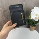 Женская мини сумочка клатч на плечо для телефона экокожа черная классическая мягкая без узоров - изображение 8
